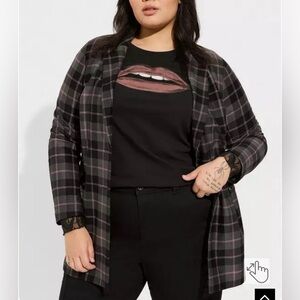 Torrid 3 (3X) Lightweight Ponte Longline Blazer